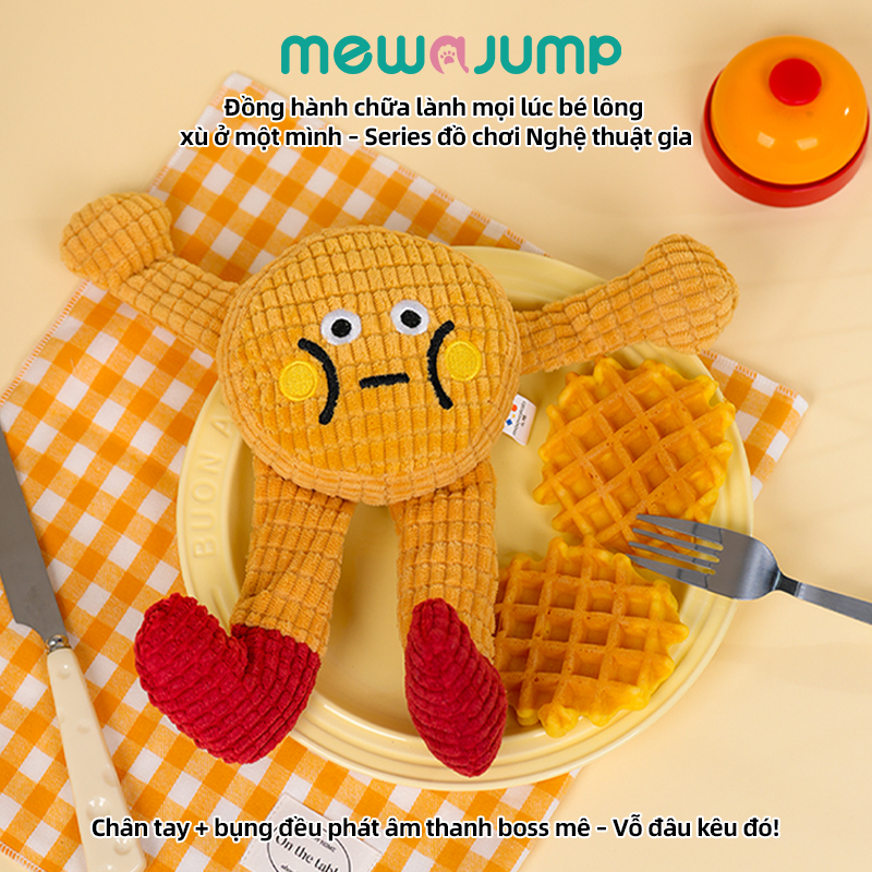 Đồ chơi mèo sang trọng MewaJump có cỏ & âm thanh & giấy nhăn mềm bền bỉ Làm sạch răng chống cắn