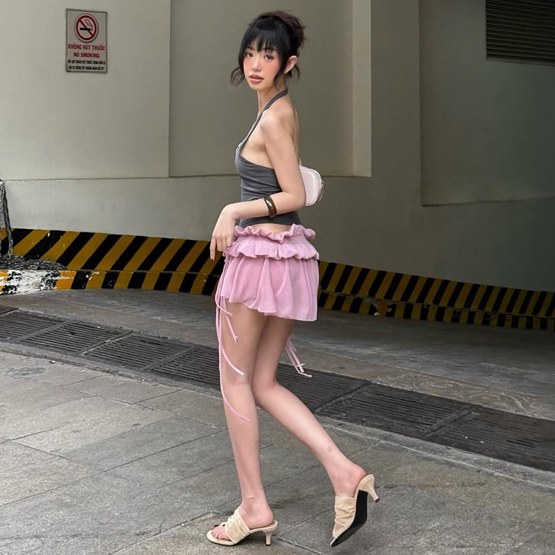 Cutenew Váy Gợi Cảm Phù Hợp Với Dây Lưng Ôm Cổ Chữ V Cao Cấp Ruy Băng Thiết Kế Nữ Mùa Hè Thời Trang Phong Cách Hàn Quốc