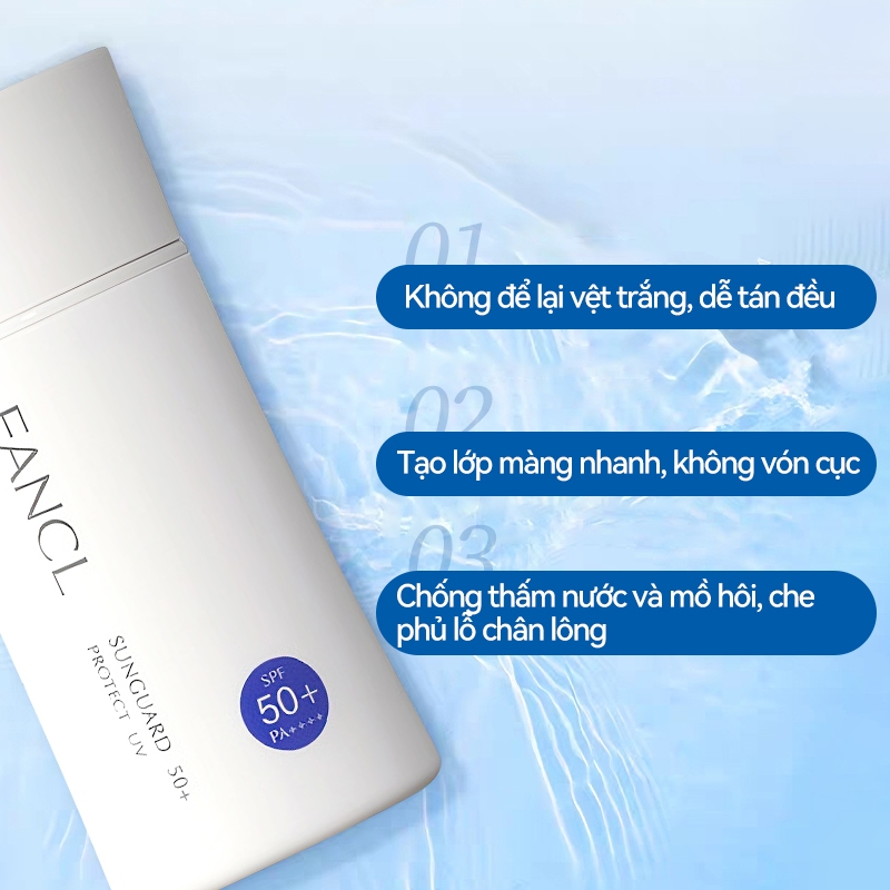 Kem chống nắng thể chất không chứa phụ gia FANCL 60ml Thích hợp cho da nhạy cảm và phụ nữ mang thai SPF50 + + +