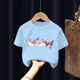 [Giao hàng trong ngày] Áo thun Cotton nguyên chất màu trắng cho trẻ em NASA Áo thun Cotton thoáng khí hoạt hình xu hướng động vật in hình 3-16 tuổi bé trai bé gái tay ngắn thông thường