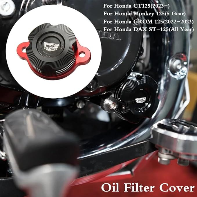 Dành Cho Xe HONDA monkey125 5 Bánh Răng DAX125 ST125 ct125 2022 2023 2024 Phụ Kiện Nắp Lọc Dầu