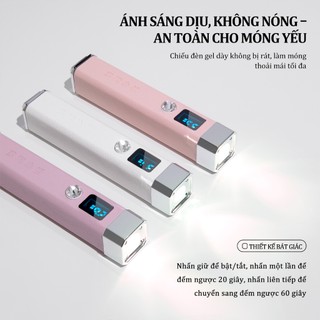 Miss Gooey Đèn làm khô móng cầm tay công suất cao sạc lại được cảm ứng AI chuyên dụng cho nối móng