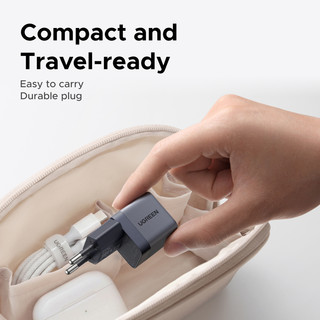 Bộ sạc nhanh UGREEN 45W Ultra-Mini Nexode Air GaN Bộ sạc tường USB-C, màu xám nhẹ gọn với cổng USB-C Tương thích
