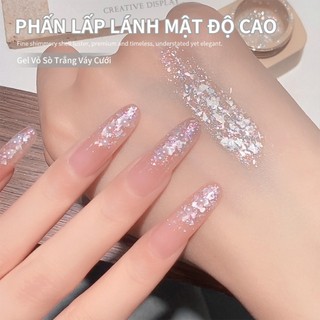 Miss Gooey Kiểu váy cưới mới màu trắng bóng sản phẩm bán chạy năm 2026 giúp làm sáng da đính sequin lấp lánh siêu đẹp