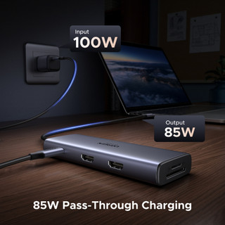 UGREEN HUB 9 trong 1 Dual 4K @ 60Hz Hiển thị Truyền dữ liệu 5Gbps Khả năng tương thích phổ biến