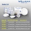 Đèn Led Âm Trần Downlight WELLMAX, Phòng Đèn Âm Trần Siêu Sáng Đơn Màu 3W 6W 9W 12W 220-240V BH 1Năm
