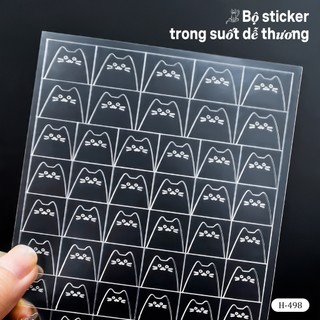 Miss Gooey Hình dán móng tay trong suốt bộ sưu tập thú cưng dễ thương hình dán móng tay mèo và chó trong suốt hai trong một