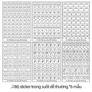 Miss Gooey Hình dán móng tay trong suốt bộ sưu tập thú cưng dễ thương hình dán móng tay mèo và chó trong suốt hai trong một