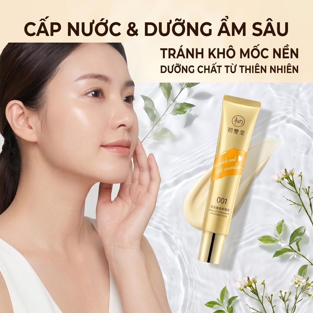 [Mua 1 Tặng 1]Kem Nền Chăm Sóc Da Nicotinamide Kem Nền Trang Điểm Che Khuyết Điểm Lâu Trôi Primer