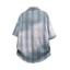 Mới Nam Đen Kiểm Tra Áo Sơ Mi Bỏ Túi Cotton Rời Xanh Tay Ngắn Sọc Áo Sơ Mi Thường Ngày