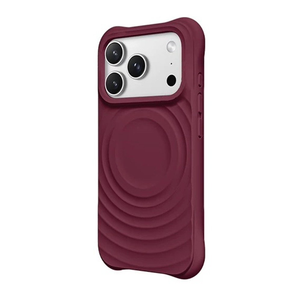 Ốp điện thoại silicon lỏng gợn sóng từ tính chất lượng cao Mulberry Velvet màu tím cho iPhone 17 Pro Max 16 15 14 13 Pro Max Vỏ bảo vệ chống sốc có thể sạc lại