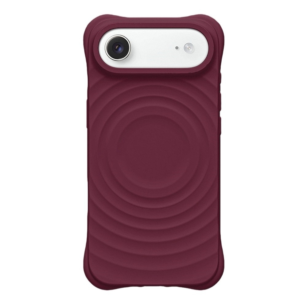 Ốp điện thoại silicon lỏng gợn sóng từ tính chất lượng cao Mulberry Velvet màu tím cho iPhone 17 Pro Max 16 15 14 13 Pro Max Vỏ bảo vệ chống sốc có thể sạc lại