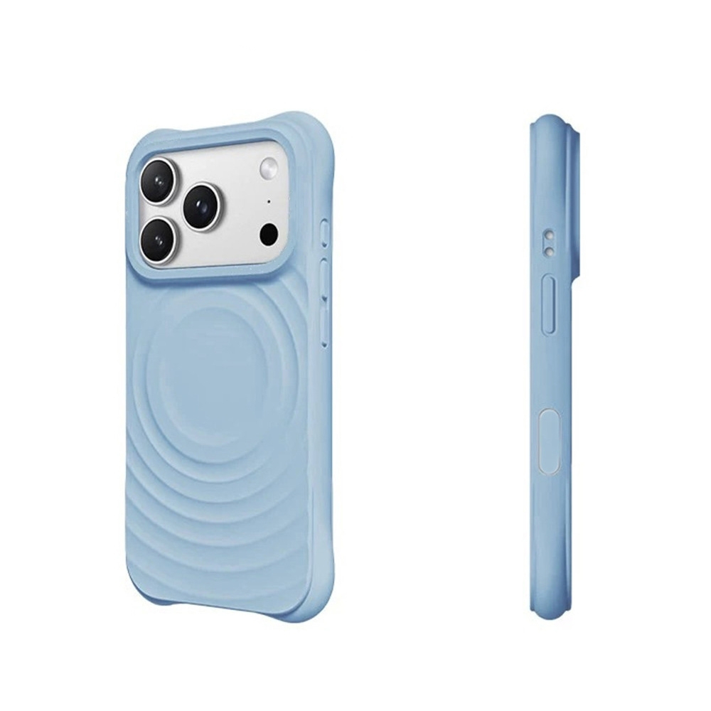 Ốp điện thoại silicon lỏng màu xanh từ tính chất lượng cao cho iPhone 17 Pro Max 16 15 14 13 Pro Max Vỏ bảo vệ chống sốc