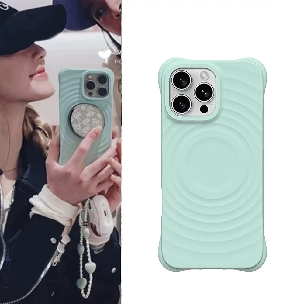 Ốp Điện Thoại Silicon Lỏng Ngọc Núi Xanh Từ Tính Chất Lượng Cao Cho iPhone 17 Pro Max 16 15 14 13 Pro Max Vỏ Bảo Vệ Chống Sốc
