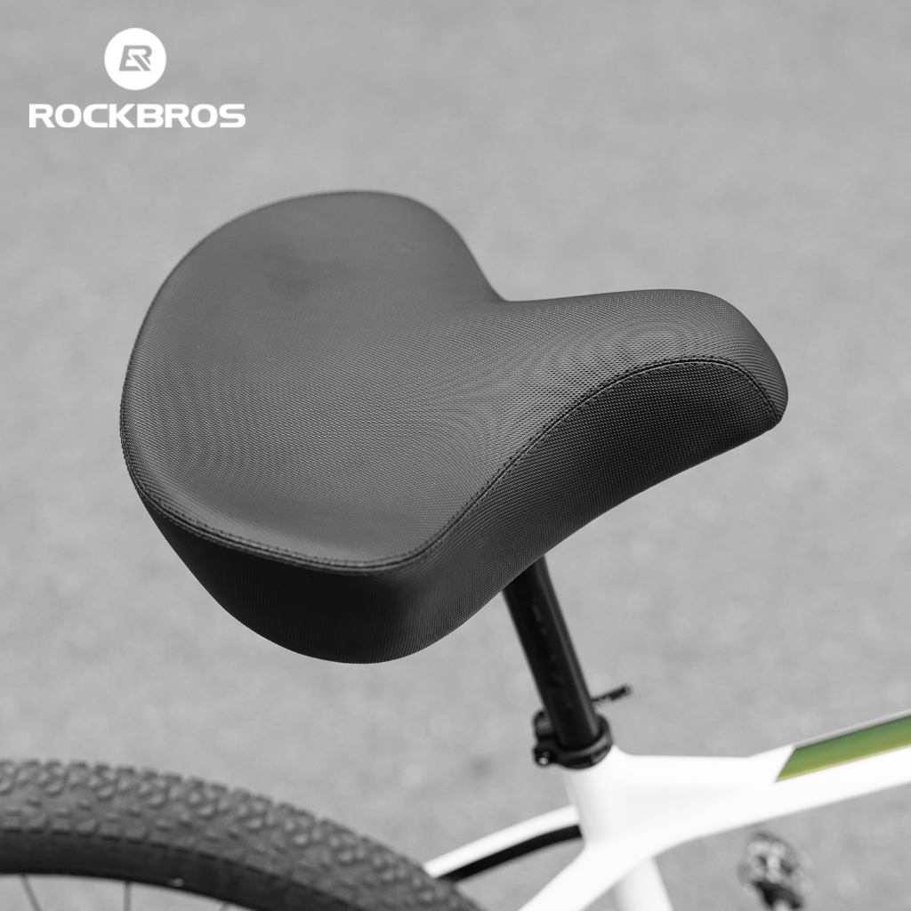 ROCKBROS Lớn Mông Yên Xe Đạp Yên Xe Đạp Dày Cao Chống Mài Mòn Độ Đàn Hồi Cao Mềm Chống Sốc MTB Xe Đạp Đường Bộ