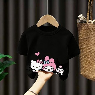 [Giao hàng trong ngày] Áo thun Cotton nguyên chất màu trắng cho trẻ em NASA Phim hoạt hình in hình hợp thời trang dễ thương cho bé trai 3-16 tuổi bé gái tay ngắn thông thường