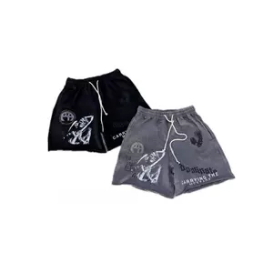 Unisex Vintage Washed Sports Áo thun ngắn tay in họa tiết trừu tượng