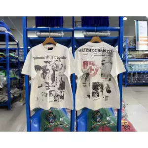 Áo thun ngắn tay in hình trừu tượng cổ điển Unisex