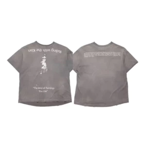 Unisex High Street Vintage Oversize Rửa Đau Khổ Trừu Tượng In Hình Cổ Tròn Áo Thun Tay Ngắn