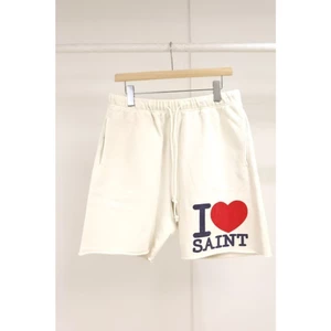 Unisex Dây Rút Co Giãn Eo Vintage Chữ & In Hình Trái Tim Quần Short Rời Thường Ngày