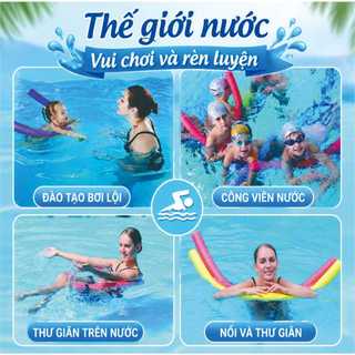 mì bơi Phao Dụng Cụ Bơi Ghế Nổi Mì Nhiều Màu Sắc Rắn Rỗng Xốp Nhựa Dính Ngọc Trai Cotton Thiết Bị Nổi Thích Hợp Cho Người Lớn Trẻ Em Giường Nổi Chơi Trò Chơi Nước phao bơi