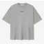 Unisex Quá Khổ Màu Trơn Tối Giản Chữ In Logo Cổ Tròn Áo Thun Tay Ngắn