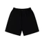 Unisex Loose Fit Chải Logo Nhỏ Dây Rút Eo Co Giãn Quần Short Màu Trơn, Xi Măng Nhẹ Xám, Đen, Đá Màu Xám