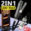 Cáp dữ liệu Nylon sạc nhanh 2 trong 1 240W có giá đỡ điện thoại Cáp USB loại C sang loại C 1,8m có chân đế điện thoại có thể gập lại vô hình Dây sạc khuỷu tay