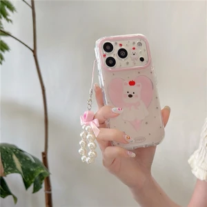 Ốp điện thoại iPhone 17 Pro max Love dog họa tiết TPU materia IMD