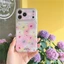 IPhone 17 Pro max Họa tiết hoa vẽ tay Acrylic materia Vỏ điện thoại