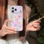 IPhone 17 Pro max Họa tiết hoa vẽ tay Acrylic materia Vỏ điện thoại