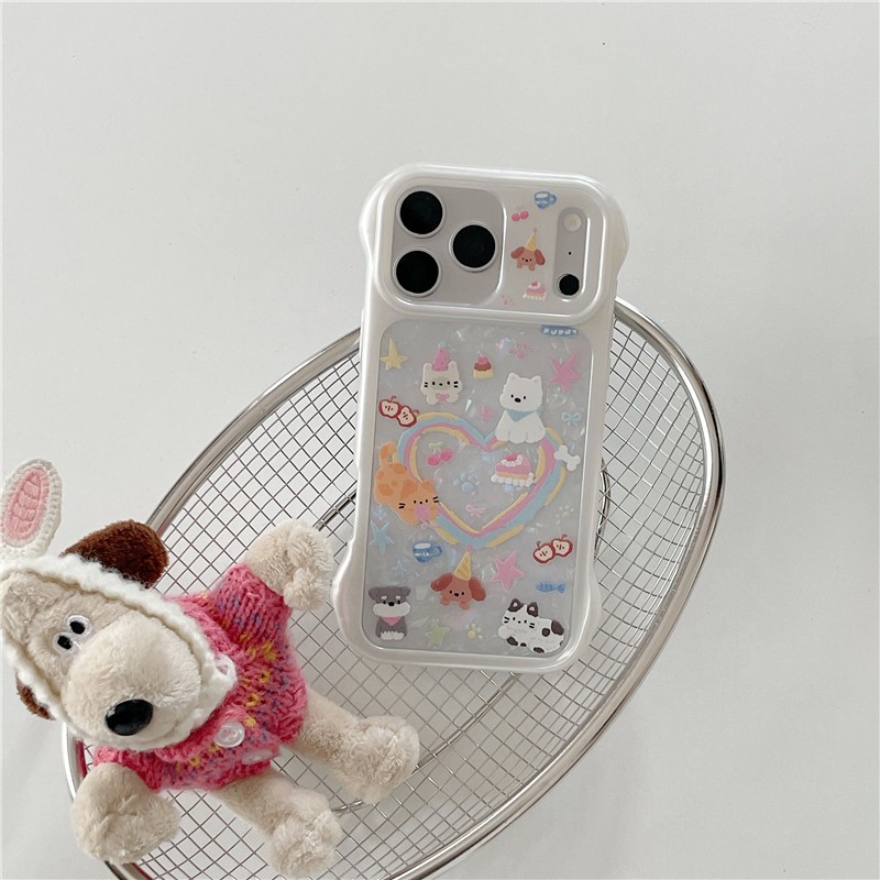 Ốp điện thoại Acrylic hình mèo và chó cho iPhone 17 Pro max