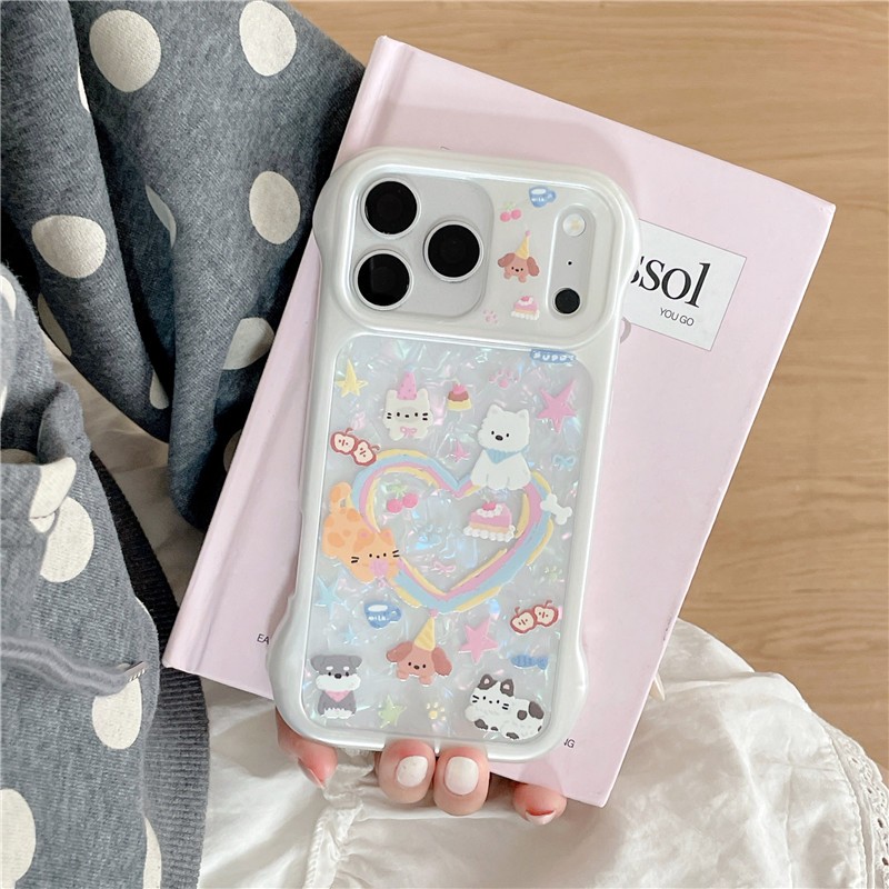 Ốp điện thoại Acrylic hình mèo và chó cho iPhone 17 Pro max