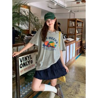 Áo thun nữ cổ tròn tay ngắn in hình hoạt hình 2026