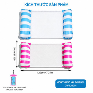 Phao Nổi Giường nổi bơm hơi bể bơi Ghế Phao Bơi Đa Năng Gấp Gọn Đồ Đi Biển chơi nước Thiết Kế Chống Lật bãi biển Phao bơi