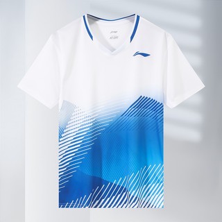 Li Ning Tay ngắn cầu lông khô tốc độ, Quần áo tập thể thao thông thường dành cho nam và nữ