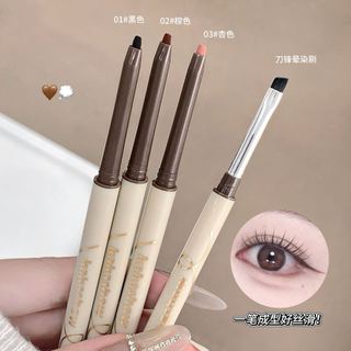 Kakashow Bút kẻ mắt hai đầu Gel Bút chì 2 trong 1 có bàn chải Chống thấm nước Chống nhòe lâu trôi cho Aegyo Sal Lower Lash Line Thân thiện với người mới bắt đầu NO.C680