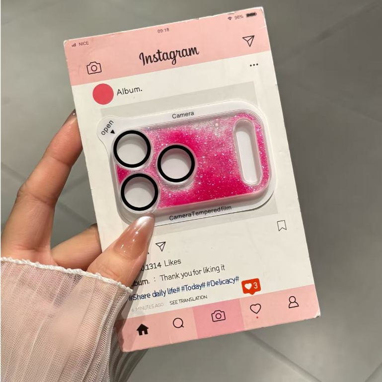 2 miếng Miếng dán ống kính lấp lánh iPhone 17 Pro Max, nhiều màu gradient giá siêu tốt