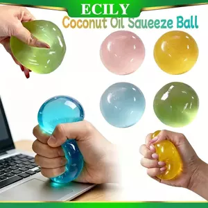 ICILY Dầu Dừa Bóp Bóng Chậm Chống Căng Thẳng Cảm Giác Fidget Đồ Chơi Mô Phỏng Mềm Trong Suốt Maltose Giải Nén Đồ Chơi Làm Mát Thư Giãn Tập Trung Cho Trẻ Em Người Lớn Văn Phòng