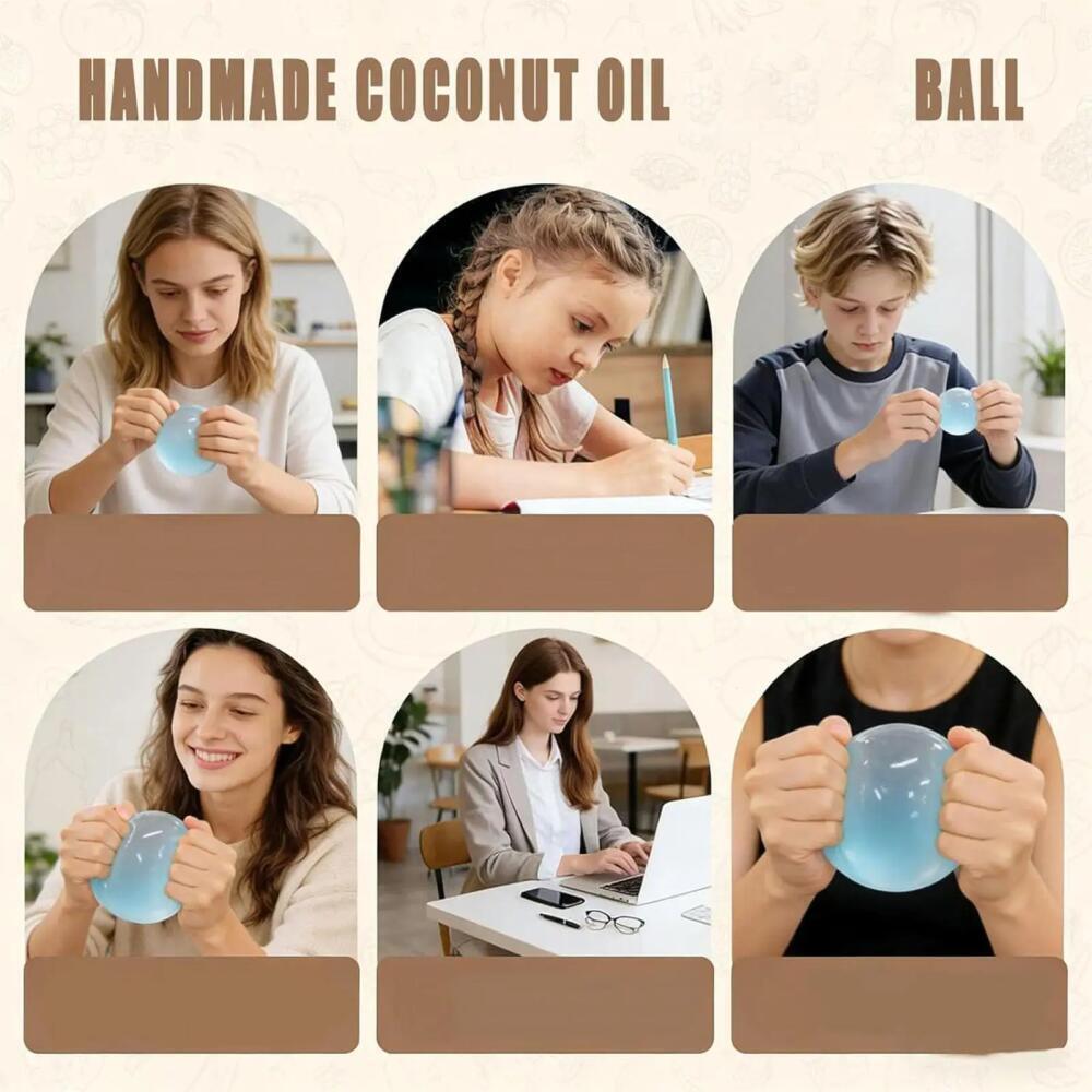 ICILY Dầu Dừa Bóp Bóng Chậm Chống Căng Thẳng Cảm Giác Fidget Đồ Chơi Mô Phỏng Mềm Trong Suốt Maltose Giải Nén Đồ Chơi Làm Mát Thư Giãn Tập Trung Cho Trẻ Em Người Lớn Văn Phòng