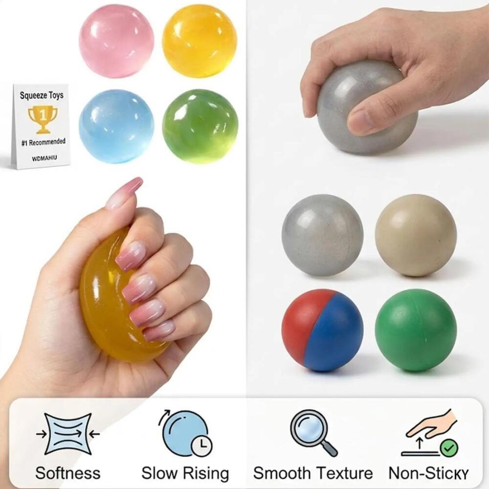 ICILY Dầu Dừa Bóp Bóng Chậm Chống Căng Thẳng Cảm Giác Fidget Đồ Chơi Mô Phỏng Mềm Trong Suốt Maltose Giải Nén Đồ Chơi Làm Mát Thư Giãn Tập Trung Cho Trẻ Em Người Lớn Văn Phòng