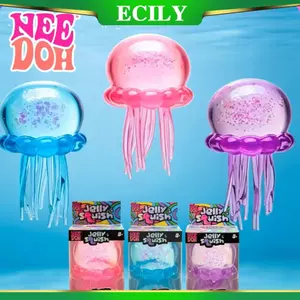 ECILY Fuzz Ball Jellyfish Squishy Blind Box Màu Sắc Ngẫu Nhiên Mềm Đồ Chơi Giảm Căng Thẳng Dễ Thương Thư Giãn Bóp Đồ Chơi Cảm Giác
