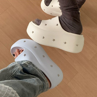 Giày Sandal XIXITIAO Ngôi Sao Tăng Cường 8cm Đế Dày Nữ Thời Trang Ngoài Trời Mùa Hè