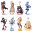Bộ giá đỡ & móc khóa Anime Acrylic – Chân đế hình "KonoSuba" + Giá đỡ chìa khóa để trang trí bàn làm việc & túi xách
