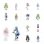 YuniFy! Chân đế Acrylic Sarutobi Sana Oda Shinobu Nhân vật Anime Hình Standee để trang trí bàn làm việc & phòng