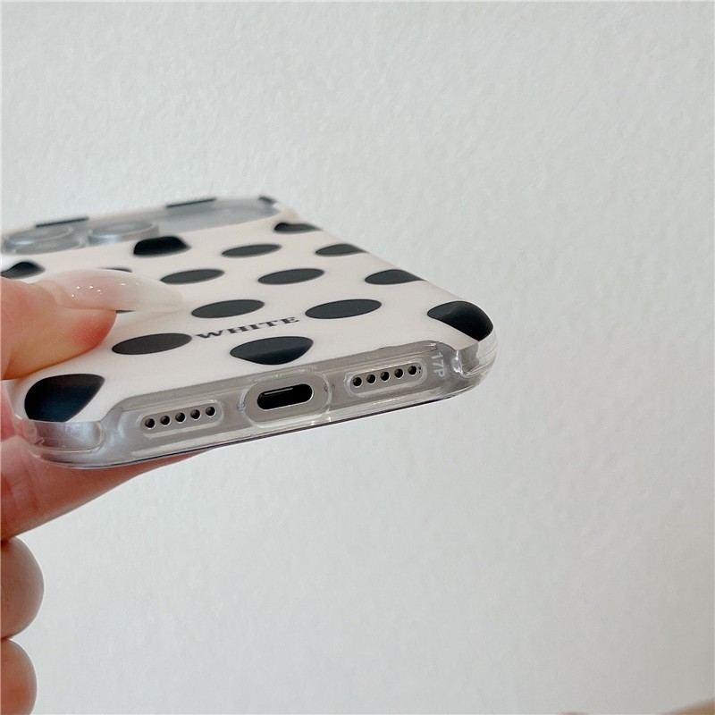 IPhone 17 Pro Max Dot họa tiết họa tiết chất liệu TPU xử lý IMD Vỏ điện thoại sạc không dây