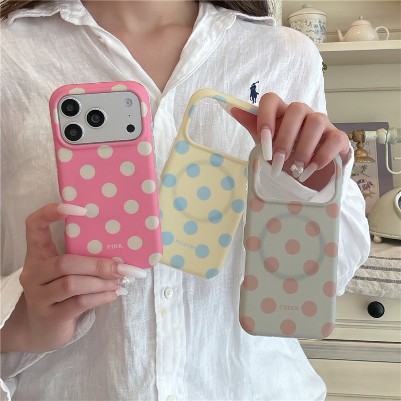 IPhone 17 Pro Max Dot họa tiết họa tiết chất liệu TPU xử lý IMD Vỏ điện thoại sạc không dây