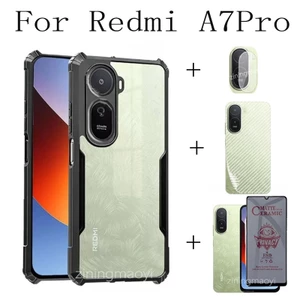 Bộ vỏ bảo vệ chống rơi 4 trong 1 - Bao gồm vỏ điện thoại Blade Armor + màng bảo vệ quyền riêng tư bằng gốm + Phim mặt sau + Phim máy ảnh cho Redmi A7Pro A7 A5 A4 A3