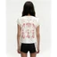 OFF WHITE Unisex High Street Vintage Dark trừu tượng Hình minh họa Áo thun ngắn tay màu trắng