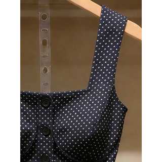 Mỹ Retro Chấm Bi Cổ Chữ V Không Tay Áo Vest Nữ Mùa Hè 2026 Phong Cách Mới Ôm Vừa Vặn Mỏng Hơn Nhìn Thiết Kế Hàng Đầu